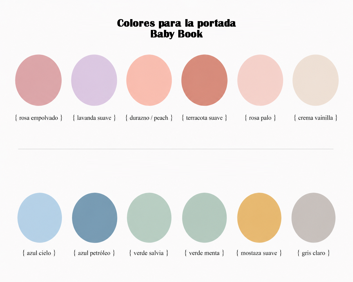 Colores para portada Baby Book